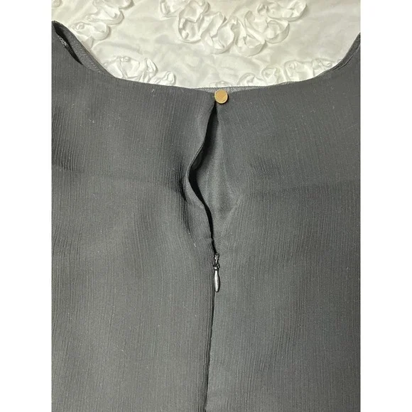 Tommy Hilfiger Black Sleeveless‎ Ruffle Hem Dress Women Sz 14 Little Black dress - Picture 8 of 8